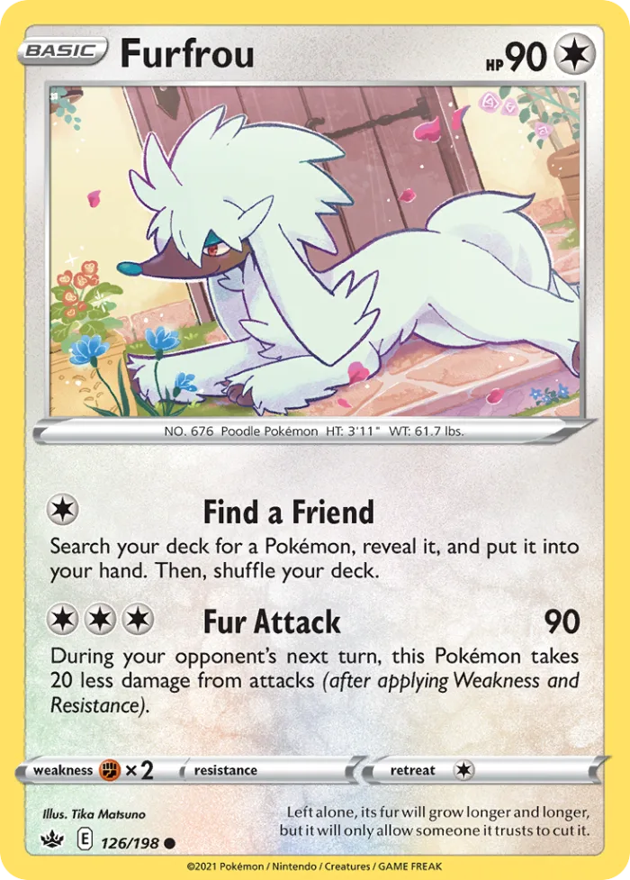 Furfrou #126 Chilling Reign Pokemon card