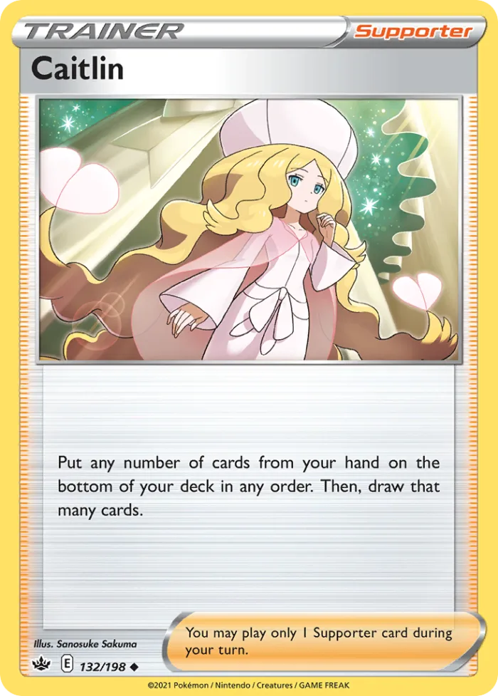 Caitlin #132 Chilling Reign Pokemon card