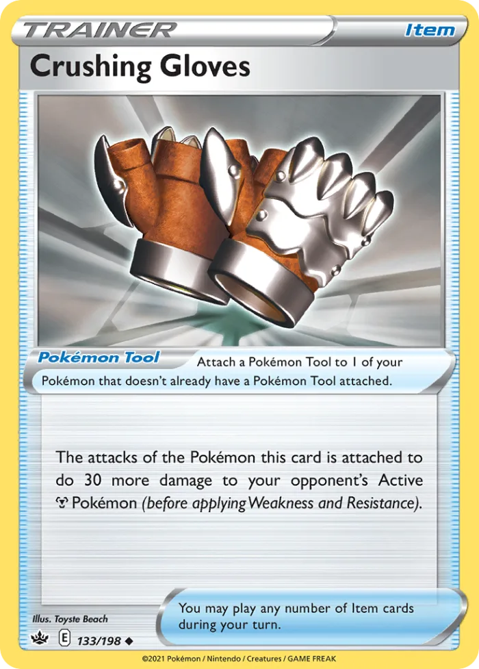 Crushing Gloves #133 Chilling Reign Pokemon card
