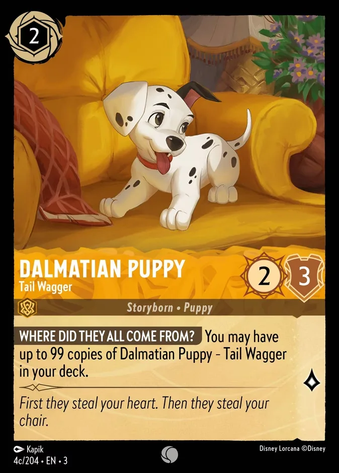 Dalmatian Puppy #4c Into the Inklands Disney Lorcana card