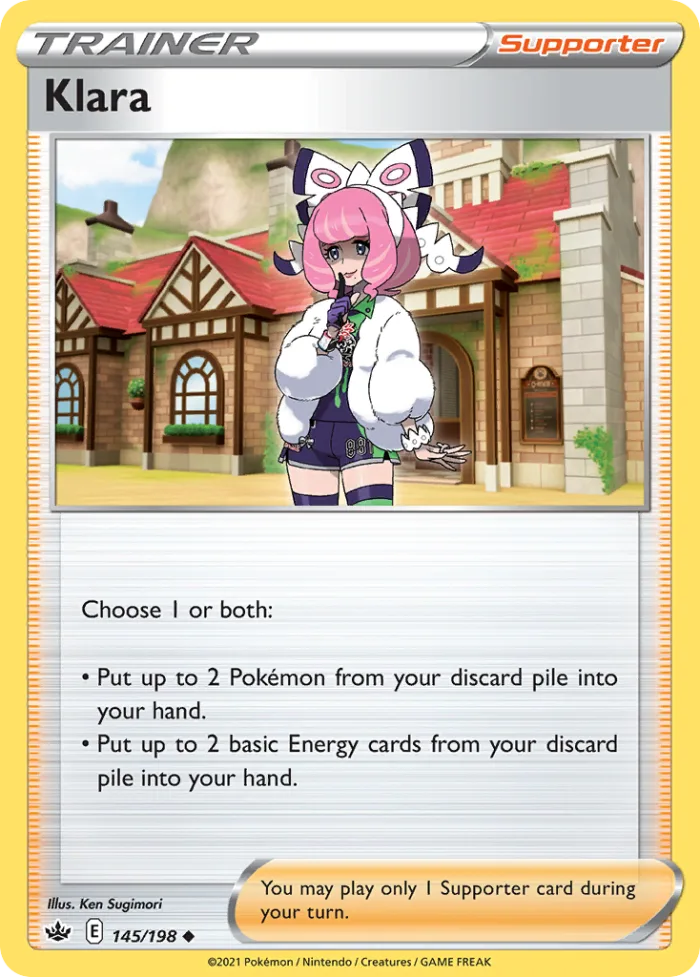 Klara #145 Chilling Reign Pokemon card