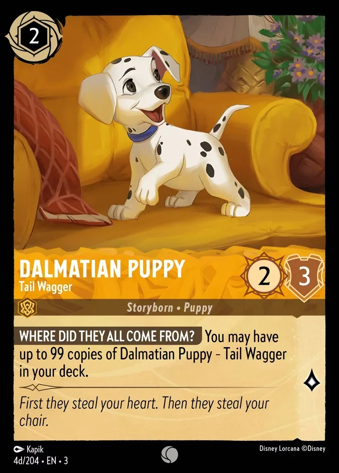 Dalmatian Puppy #4d Into the Inklands Disney Lorcana card