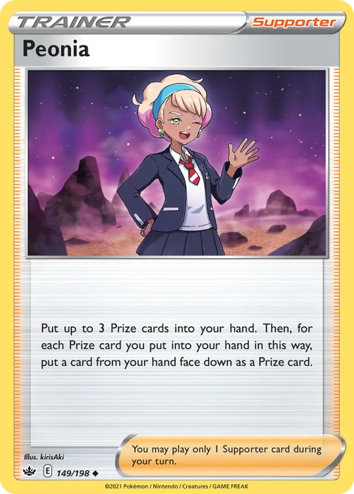 Peonia #149 Chilling Reign Pokemon card