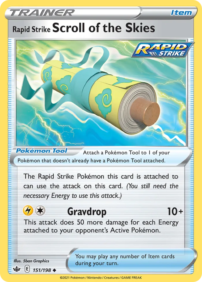 Rapid Strike Scroll of the Skies #151 Chilling Reign Pokemon card