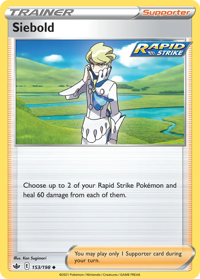 Siebold #153 Chilling Reign Pokemon card