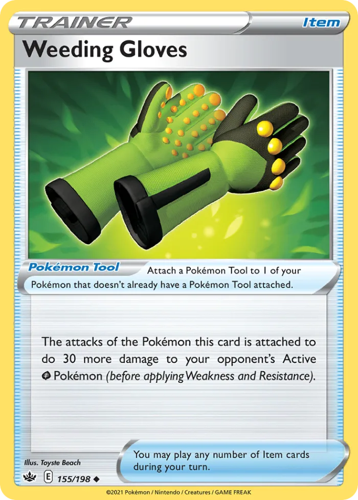 Weeding Gloves #155 Chilling Reign Pokemon card