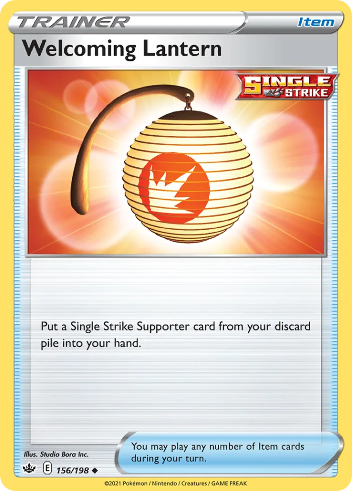 Welcoming Lantern #156 Chilling Reign Pokemon card