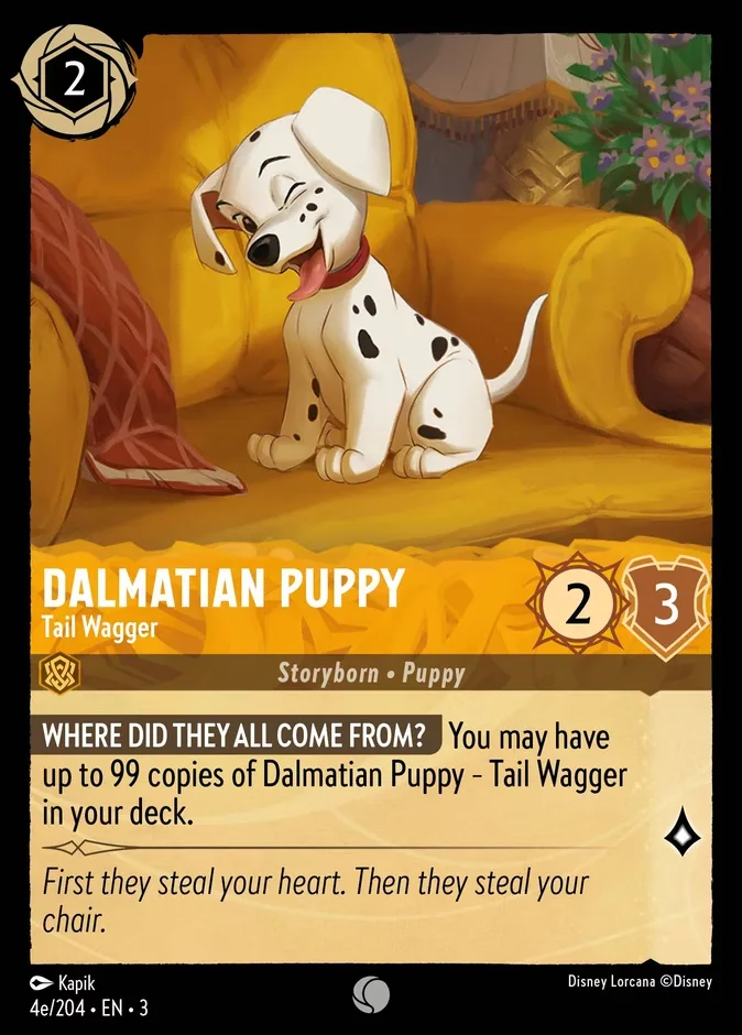Dalmatian Puppy #4e Into the Inklands Disney Lorcana card