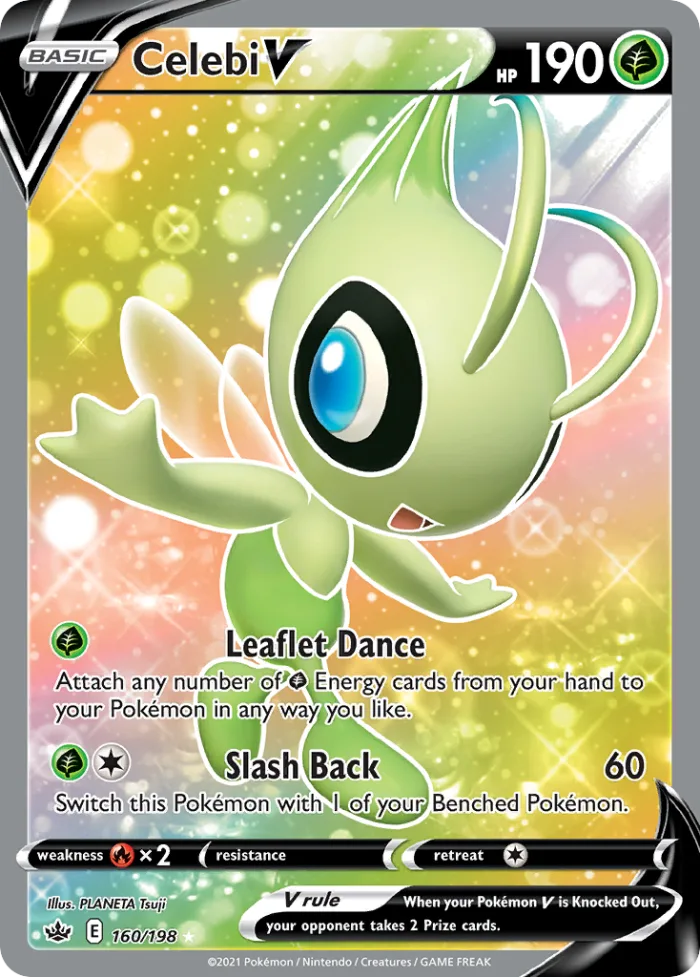 Celebi V #160 Chilling Reign Pokemon card