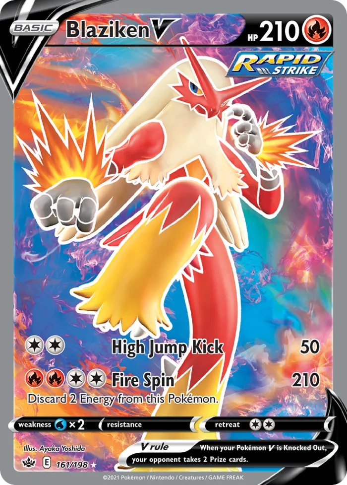 Blaziken V #161 Chilling Reign Pokemon card