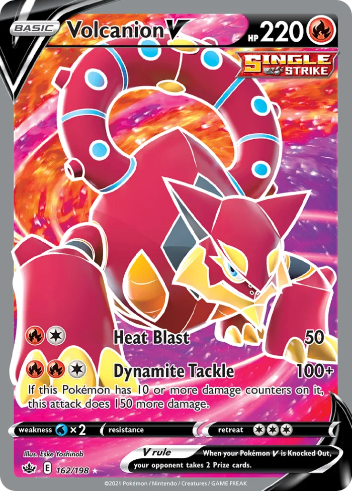 Volcanion V #162 Chilling Reign Pokemon card