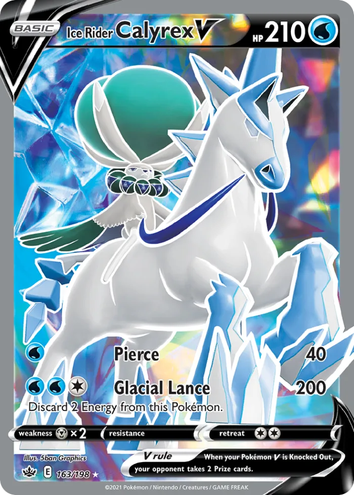 Ice Rider Calyrex V #163 Chilling Reign Pokemon card