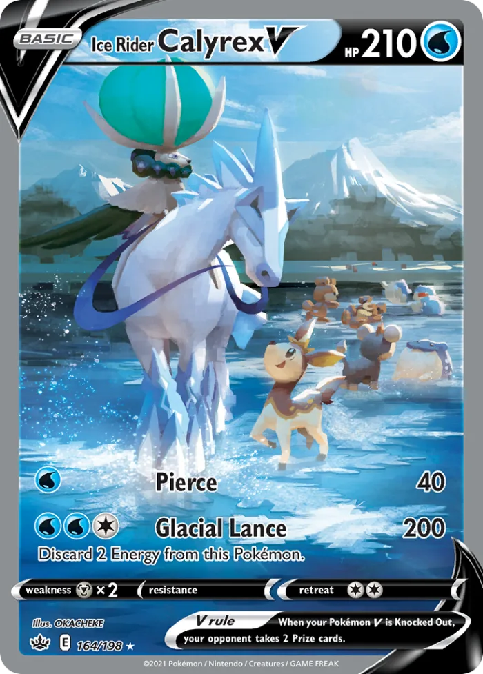 Ice Rider Calyrex V #164 Chilling Reign Pokemon card