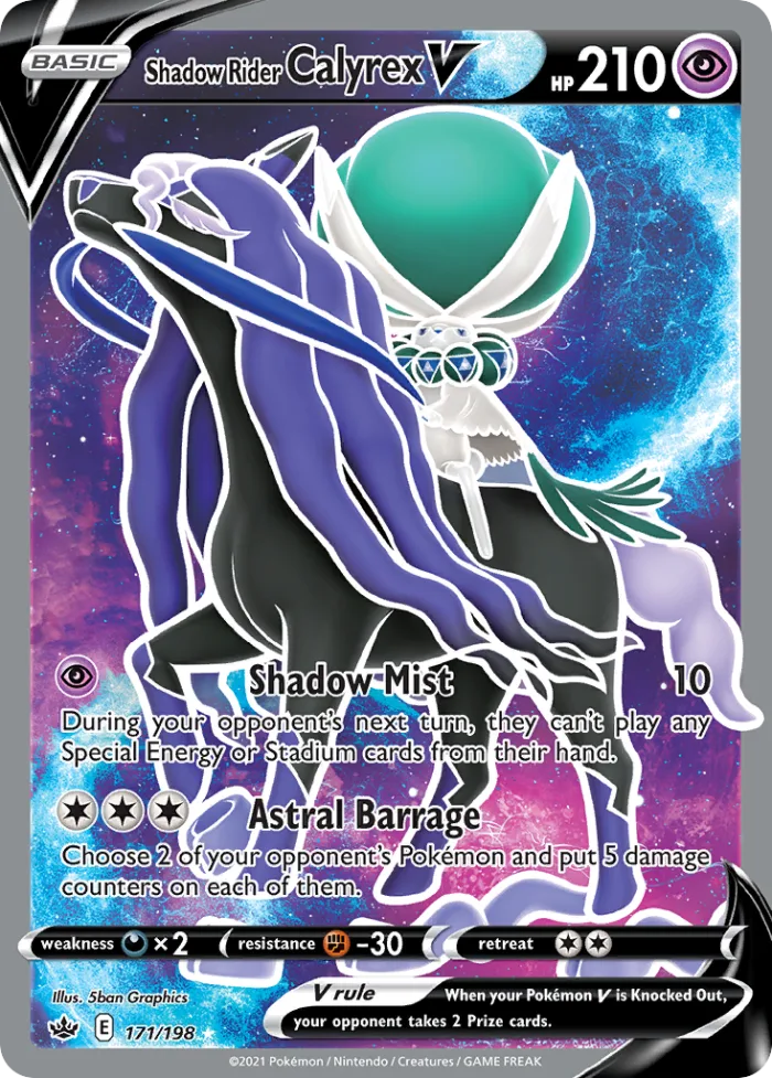 Shadow Rider Calyrex V #171 Chilling Reign Pokemon card