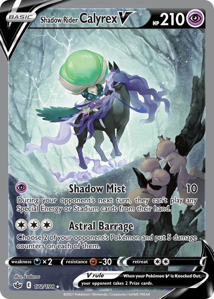 Shadow Rider Calyrex V #172 Chilling Reign Pokemon card