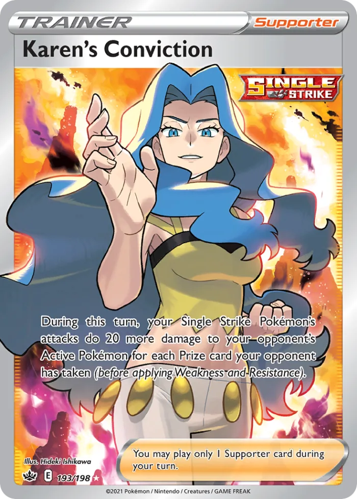 Karen's Conviction #193 Chilling Reign Pokemon card