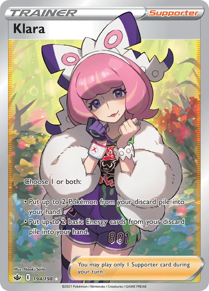 Klara #194 Chilling Reign Pokemon card