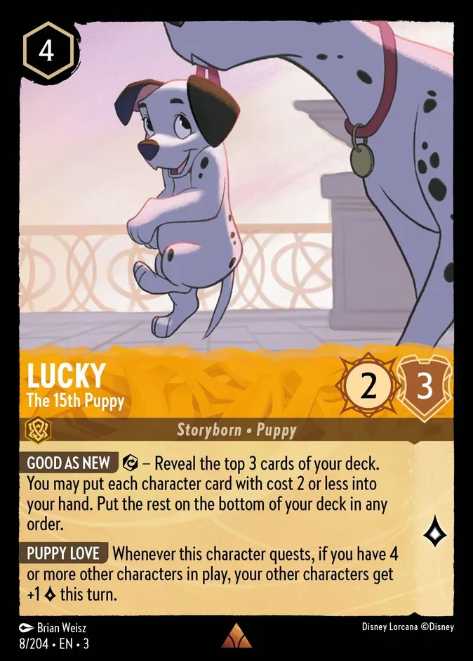 Lucky #8 Into the Inklands Disney Lorcana card
