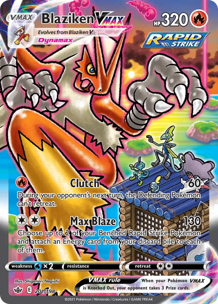Blaziken VMAX #201 Chilling Reign Pokemon card