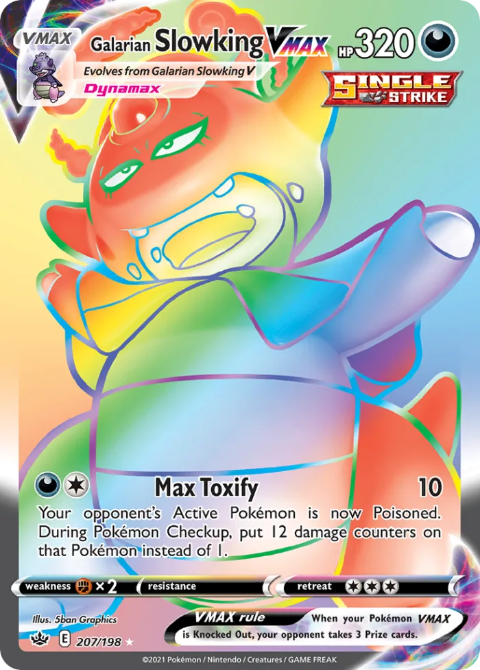 Galarian Slowking VMAX #207 Chilling Reign Pokemon card