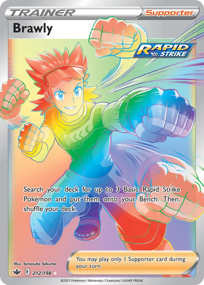 Brawly #212 Chilling Reign Pokemon card