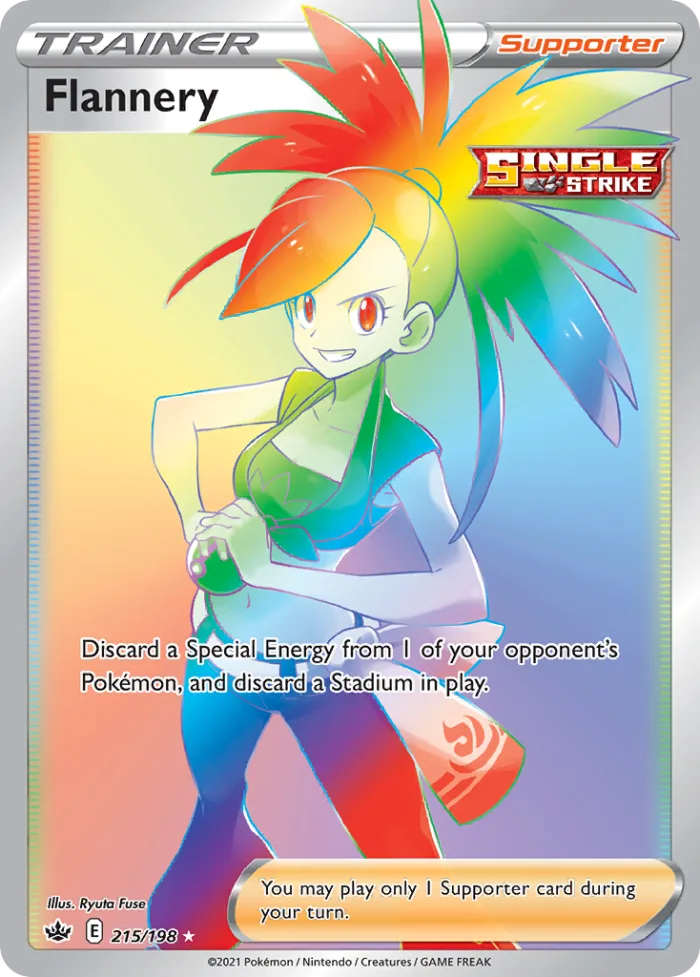 Flannery #215 Chilling Reign Pokemon card