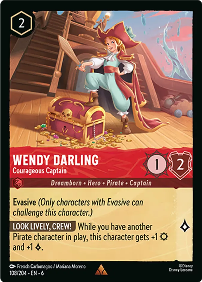 Wendy Darling #108 Azurite Sea Disney Lorcana card