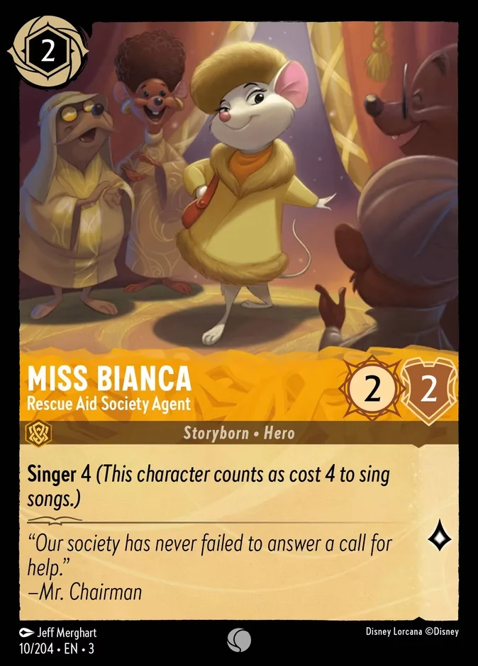 Miss Bianca #10 Into the Inklands Disney Lorcana card