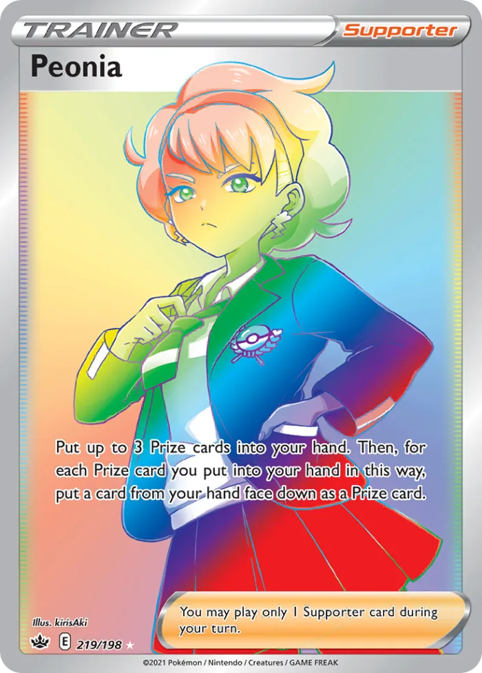 Peonia #219 Chilling Reign Pokemon card