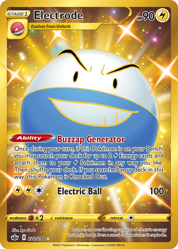 Electrode #222 Chilling Reign Pokemon card