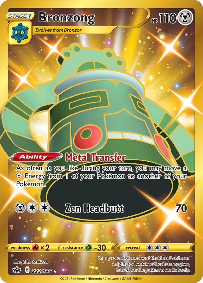 Bronzong #223 Chilling Reign Pokemon card