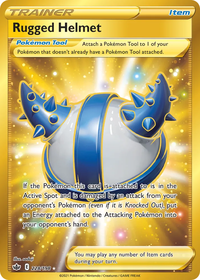 Rugged Helmet #228 Chilling Reign Pokemon card