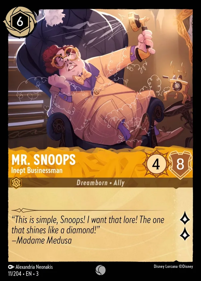 Mr. Snoops #11 Into the Inklands Disney Lorcana card