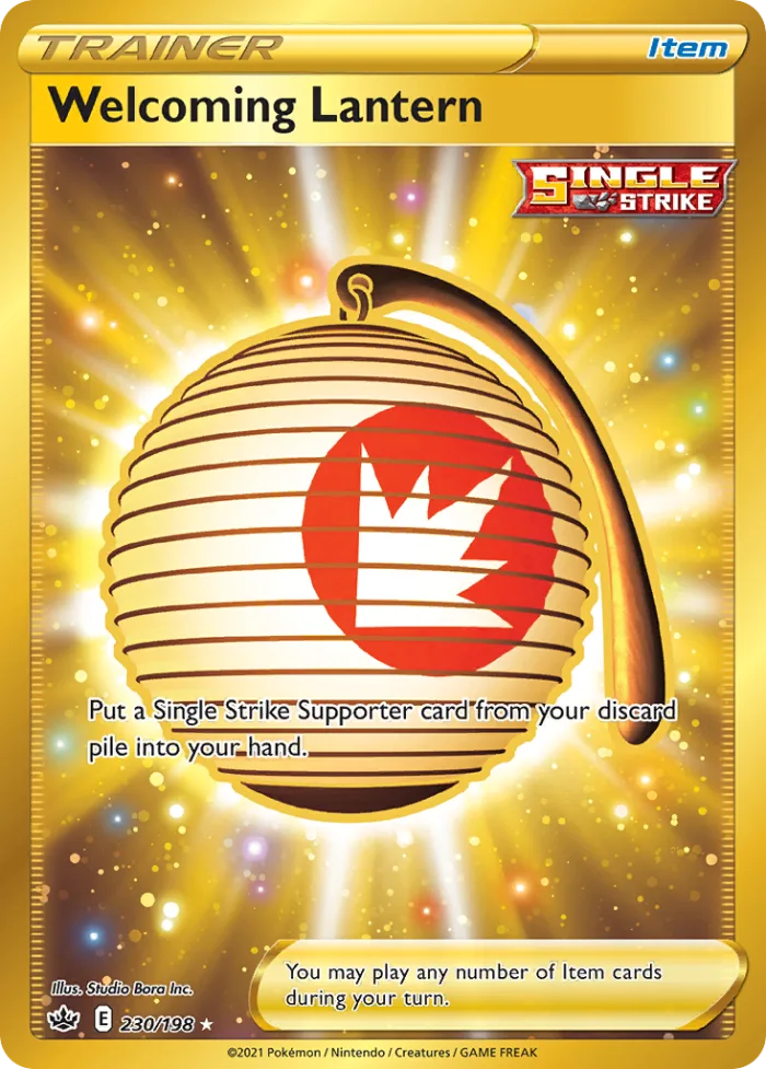 Welcoming Lantern #230 Chilling Reign Pokemon card