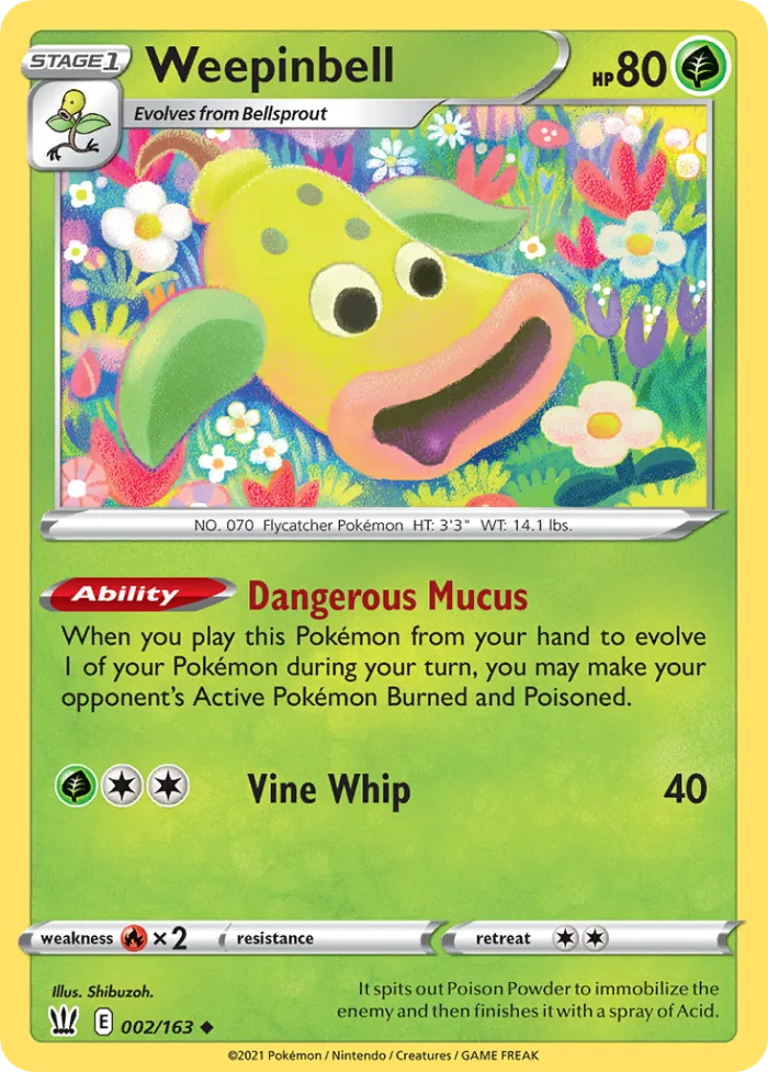 Weepinbell #2 Battle Styles Pokemon card