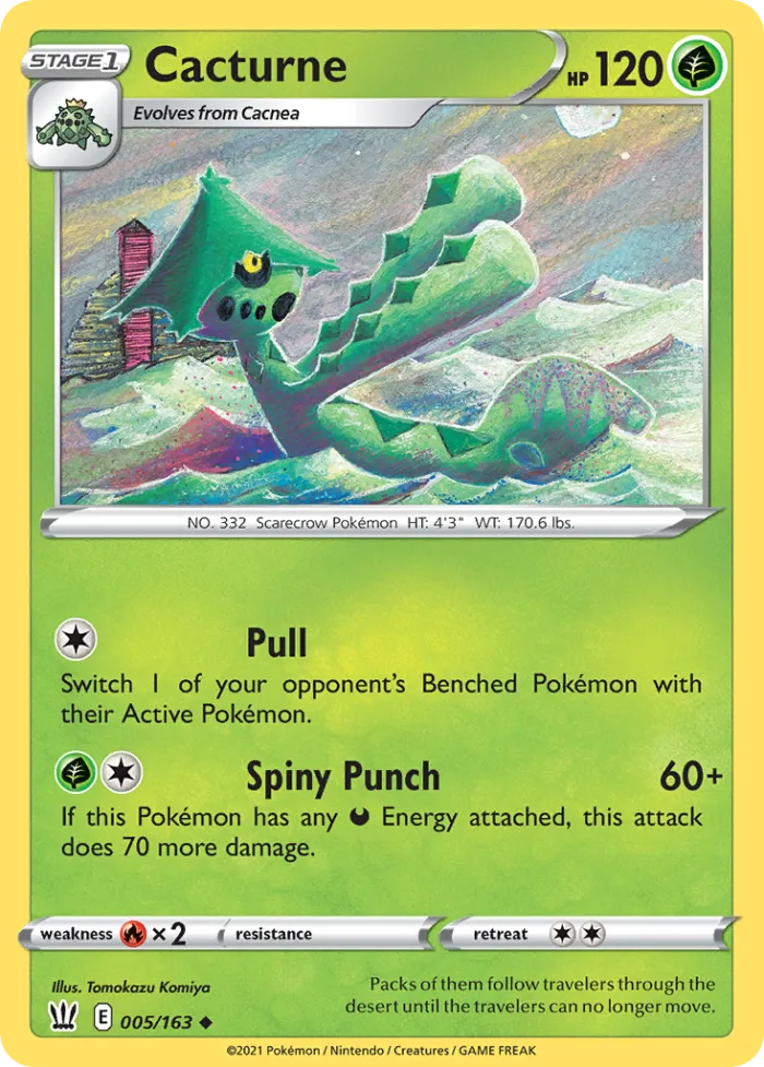 Cacturne #5 Battle Styles Pokemon card