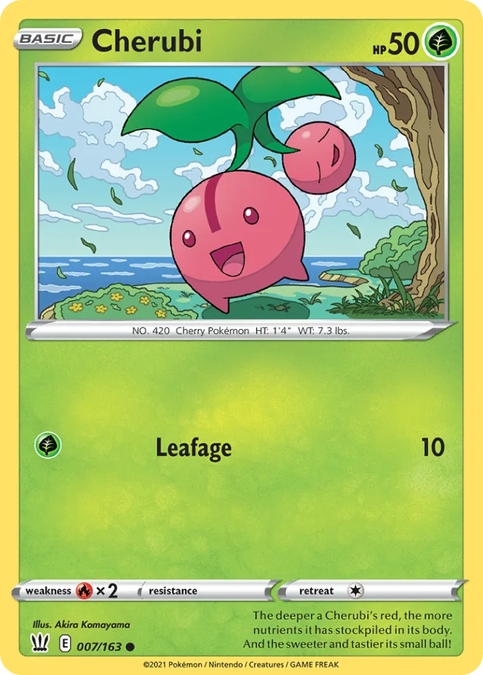 Cherubi #7 Battle Styles Pokemon card