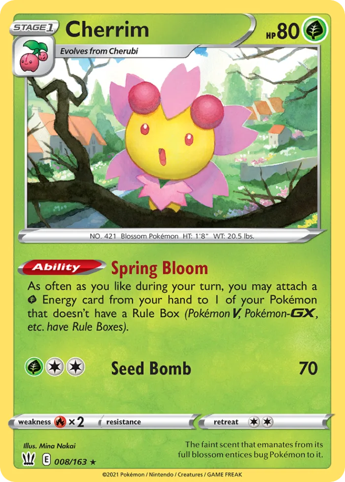 Cherrim #8 Battle Styles Pokemon card