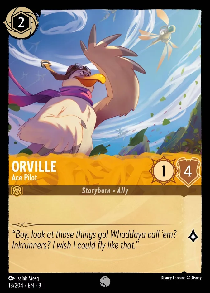 Orville #13 Into the Inklands Disney Lorcana card