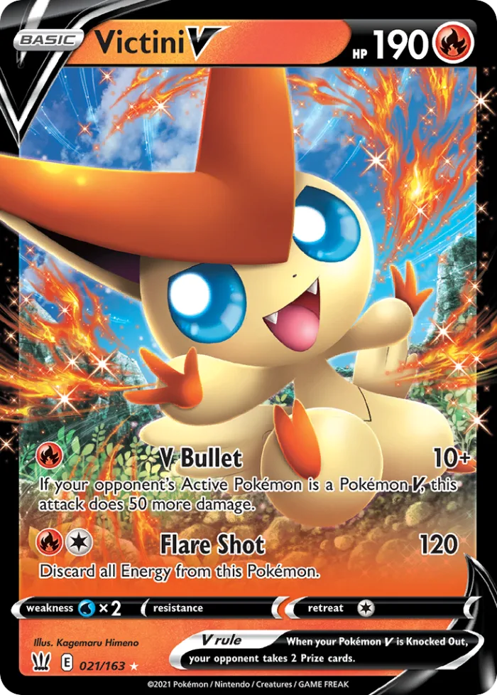 Victini V #21 Battle Styles Pokemon card