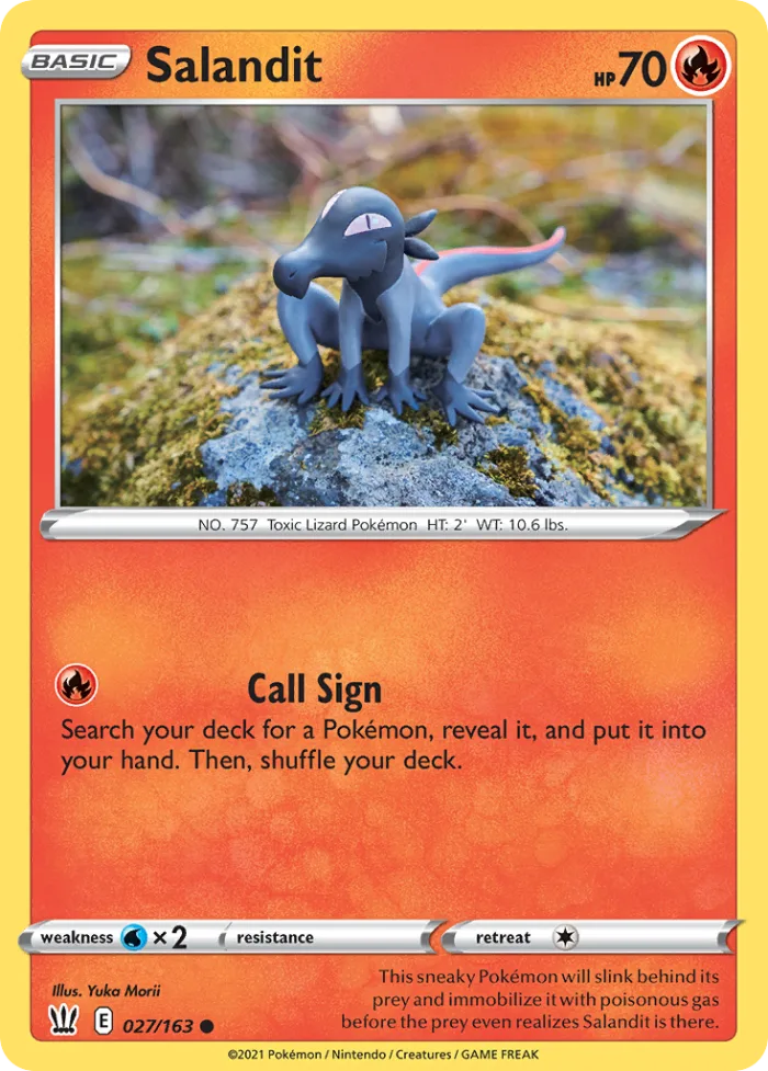 Salandit #27 Battle Styles Pokemon card