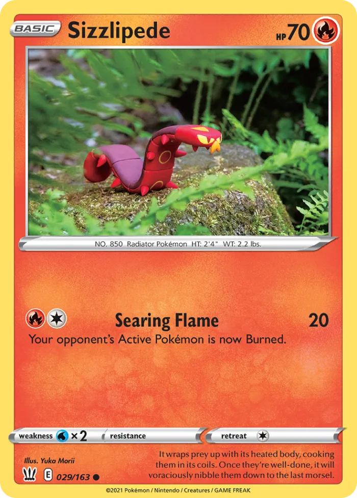 Sizzlipede #29 Battle Styles Pokemon card