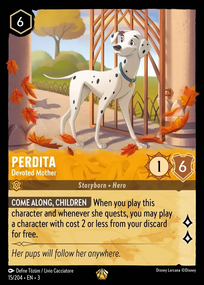 Perdita #15 Into the Inklands Disney Lorcana card