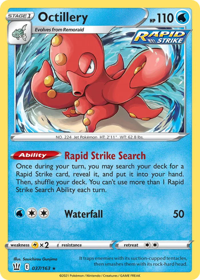 Octillery #37 Battle Styles Pokemon card