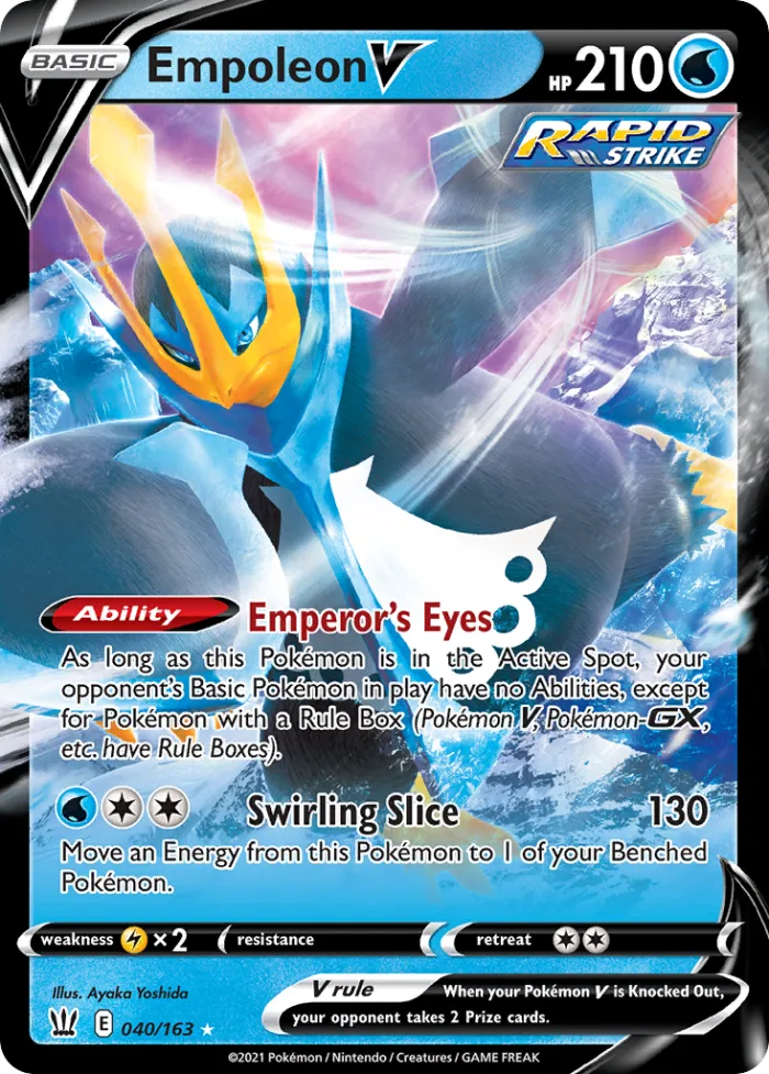 Empoleon V #40 Battle Styles Pokemon card