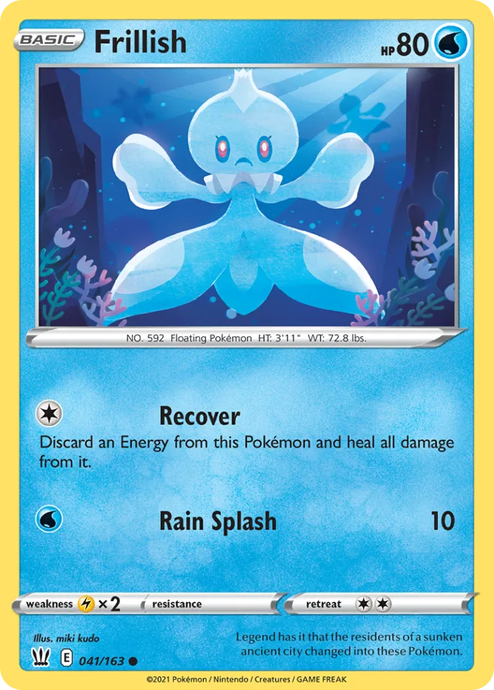 Frillish #41 Battle Styles Pokemon card