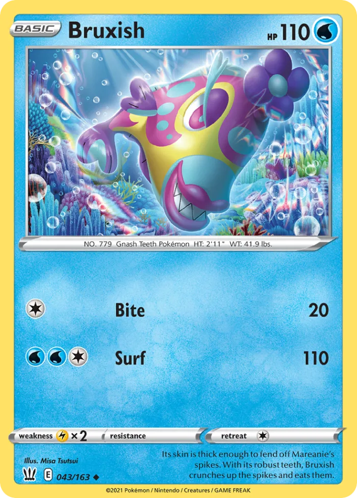 Bruxish #43 Battle Styles Pokemon card