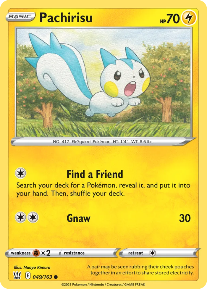 Pachirisu #49 Battle Styles Pokemon card