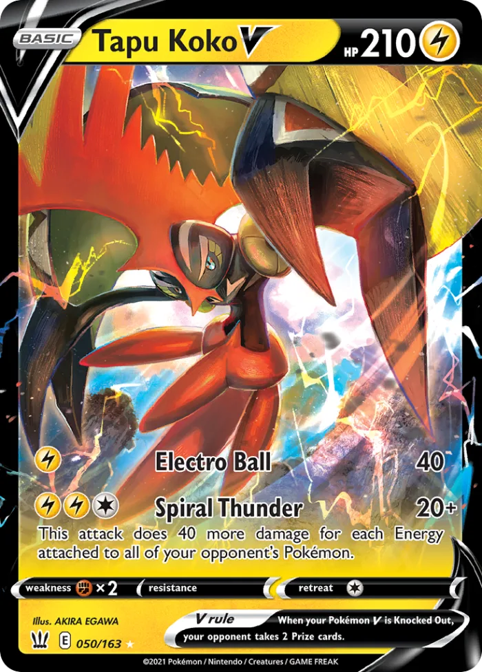 Tapu Koko V #50 Battle Styles Pokemon card