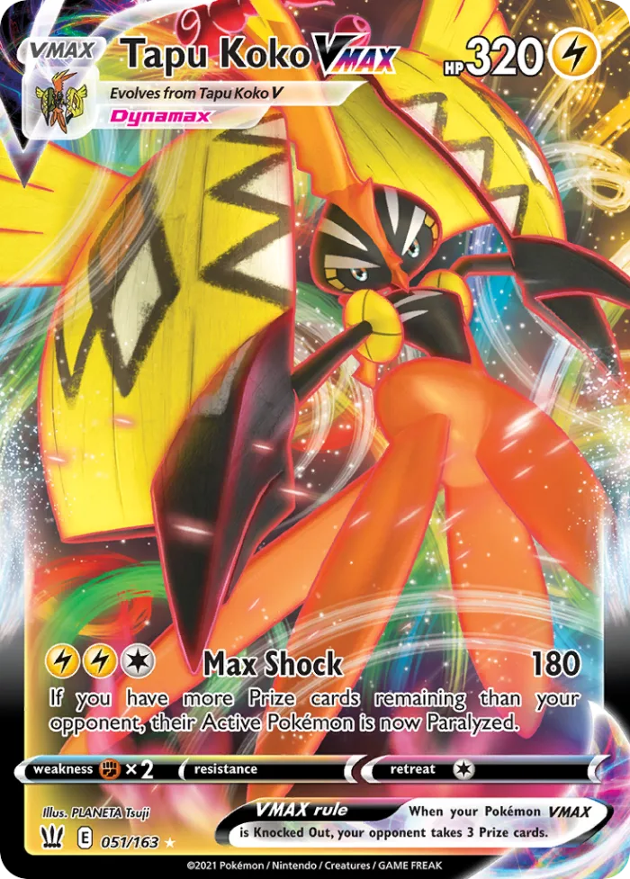 Tapu Koko VMAX #51 Battle Styles Pokemon card